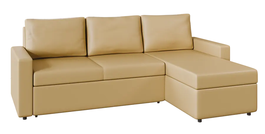 REGINA, rohová pohovka, koženka béžová